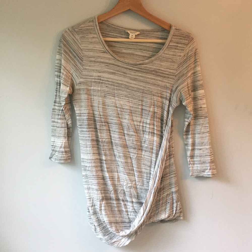 Lucky Brand 3/4 sleeve drape tee